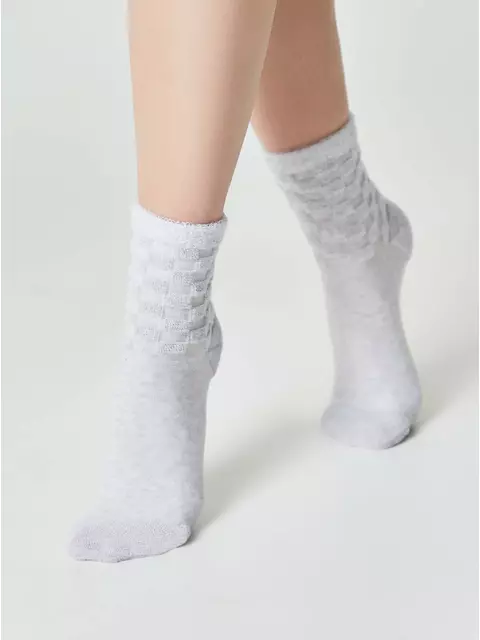 Женские махровые носки conte comfort с объемными рисунками 550 светло-серый, 23С-17СП, 36-37 (23), CONTE ELEGANT,  - 2