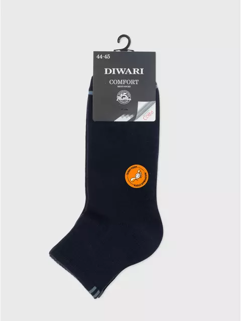 Короткие мужские носки (махровая стопа) diwari comfort 212 темно-синий, 24С-102СП, 42-43 (27), DIWARI,  - 2