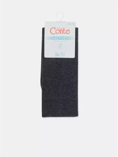 Женские ажурные носки (удлиненные) active 623 темно-серый, 22С-27СП, 39-41 (25-27), CONTE ELEGANT,  - 6