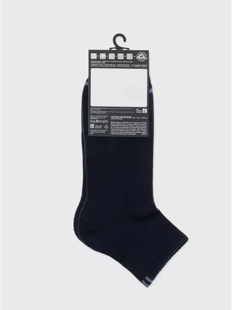 Короткие мужские носки (махровая стопа) diwari comfort 212 темно-синий, 24С-102СП, 42-43 (27), DIWARI,  - 3