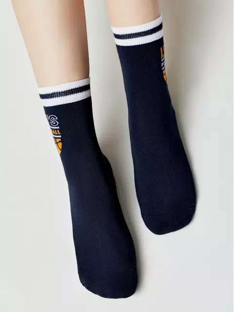 Теплые носки для мальчика с махровой стопой conte-kids 756 темно-синий, 24С-69СП, 22, CONTE-KIDS,  - 2