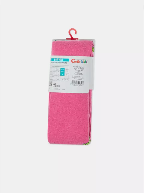 Теплые колготки sof-tiki (махровые внутри) с рисунками 644 розовый, 7С-38СП, 92-98 (14), CONTE-KIDS,  - 7