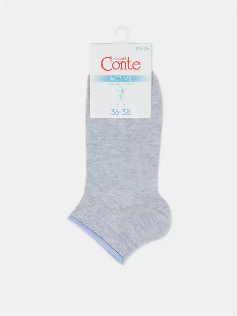 Укороченные женские носки conte active 035 светло-серый-голубой, 12С-32СП, 36-38 (23-25), CONTE ELEGANT,  - 5