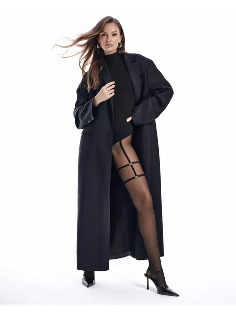 Колготки с имитацией чулок с подвязками instinct nero, 24С-79СП, 3, CONTE ELEGANT,  - 4