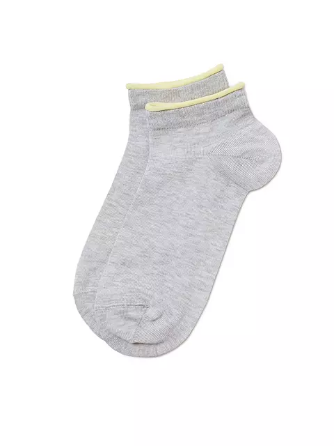 Короткие женские носки conte active 035 светло-серый-желтый, 12С-32СП, 39-41 (25-27), CONTE ELEGANT,  - 4