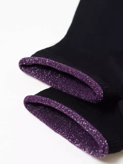 Укороченные спортивные носки из хлопка active 035 черный-лиловый, 12С-32СП, 39-41 (25-27), CONTE ELEGANT,  - 4