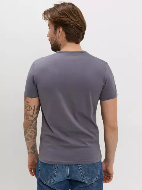 Футболка мужская basic men mf 2025 dark grey, 20С-1096ТСП, 182,188-104/XL, DIWARI,  - 2