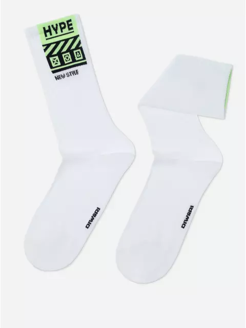 Носки мужские (светонакопительные) diwari active 487 белый, , 44-45 (29), DIWARI, - 1