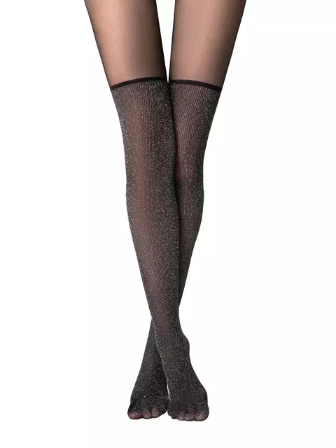 Колготки с имитацией чулок lurex net nero, 24С-78СП, 2, CONTE ELEGANT,  - 2