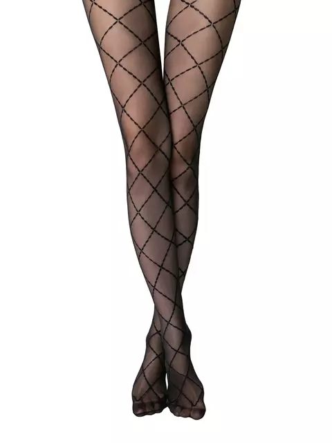 Колготки в ромбы mirage nero, 24С-80СП, 5, CONTE ELEGANT,  - 2