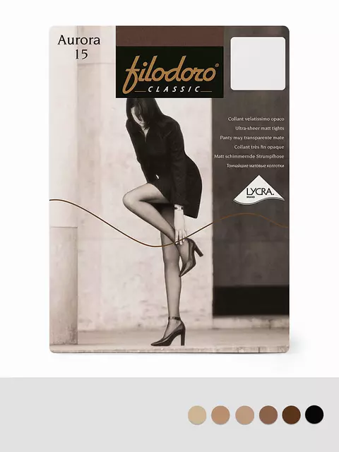 Тонкие матовые колготки filodoro aurora 15 glace, AURORA 15, 3, FILODORO,  - 2