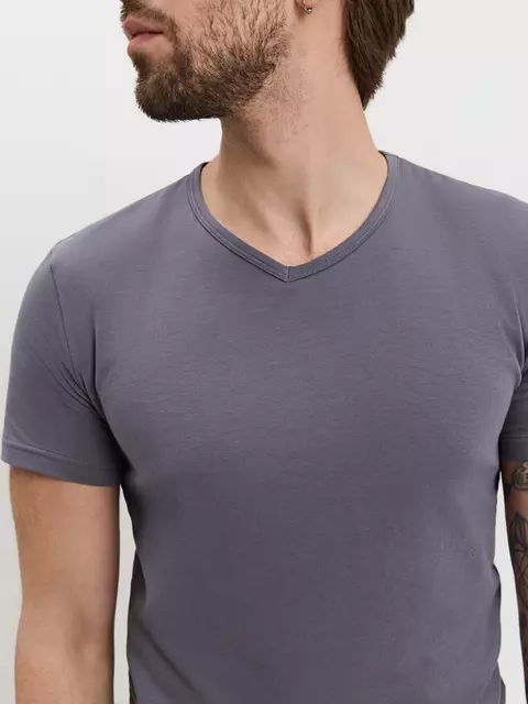 Футболка мужская basic men mf 2025 dark grey, 20С-1096ТСП, 182,188-104/XL, DIWARI,  - 3