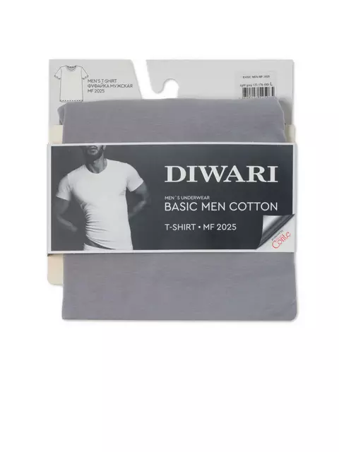 Мужская футболка diwari basic men mf 2025 light grey, 20С-1096ТСП, 170,176-108/XXL, DIWARI,  - 5