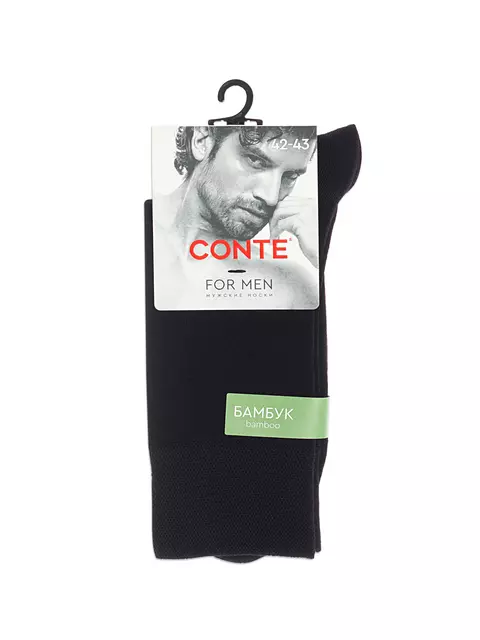 Носки мужские conte bamboo 000 черный, 24С-162СП, 42-43 (27), CONTE ELEGANT,  - 4