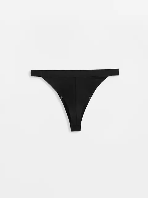 Трусы «танга» женские criss cross lta 2998 black-natural, 24С-3043ТСП, 90/XS, CONTE ELEGANT,  - 6