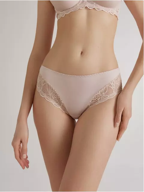 Трусы женские «слип» со средней линией талии aura rp3180 серебристый пион, , 106/XL, CONTE ELEGANT, - 1