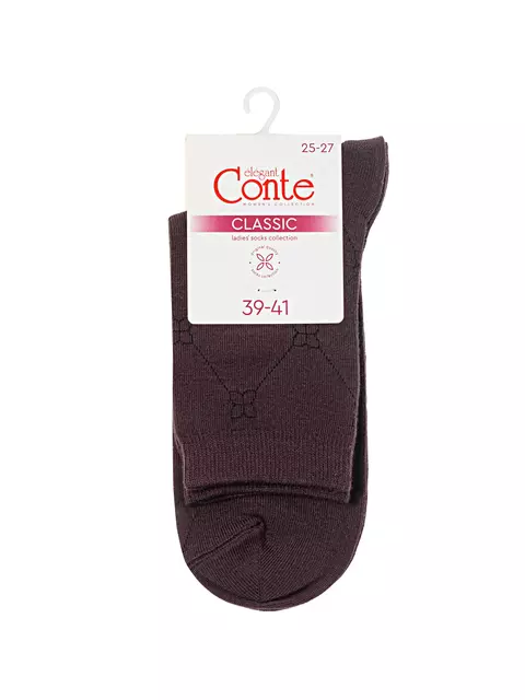 Женские носки конте classic 686 шоколадный, 7С-22СП, 36-38 (23-25), CONTE ELEGANT,  - 3