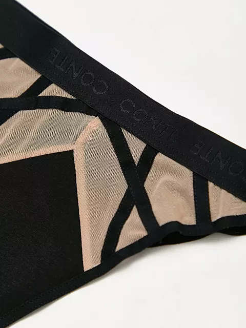 Трусы «танга» женские criss cross lta 2998 black-natural, 24С-3043ТСП, 90/XS, CONTE ELEGANT,  - 5