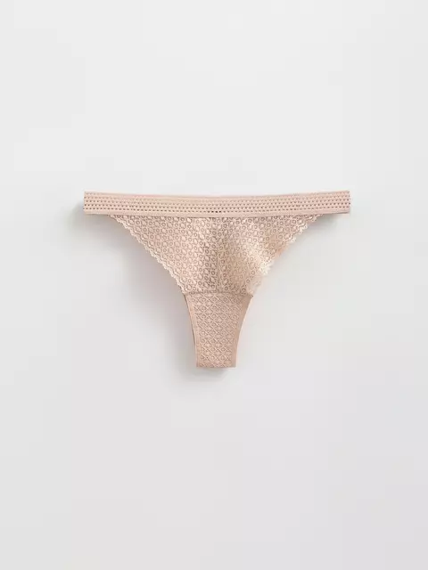 Трусы «танга» из кружева gotic lta 2982 almond, 23С-3028ТСП, 106/XL, CONTE ELEGANT,  - 3