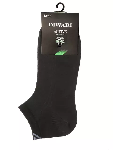 Короткие мужские носки diwari active 018 черный, 7С-37СП, 42-43 (27), DIWARI,  - 3