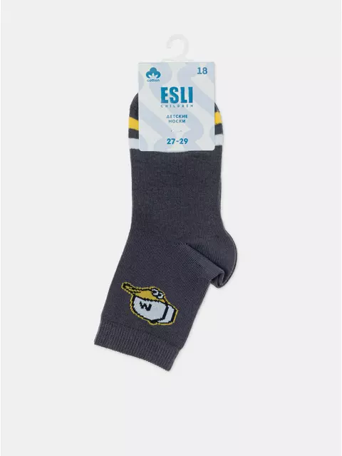 Носки для мальчиков esli 494 темно-серый, 24С-74СПЕ, 18, ESLI,  - 3