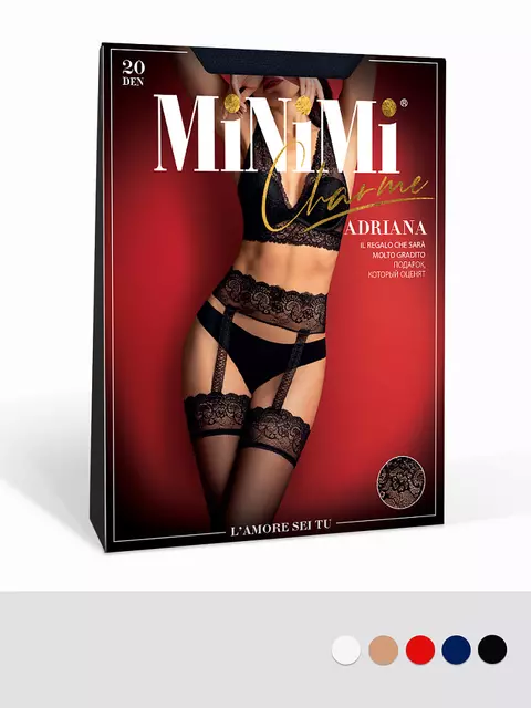 Колготки с открытыми бедрами minimi adriana 20 bianco, ADRIANA 20 (колготки с открытыми бедрами), 3, MINIMI,  - 2