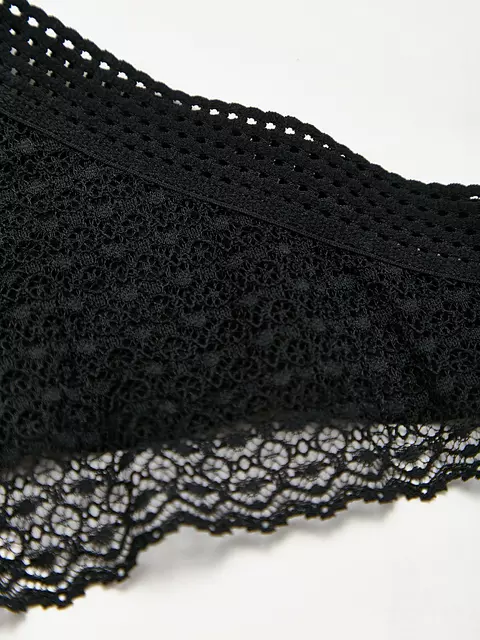 Трусы «бикини» из хлопка и кружева gotic lb 3005 black, 24С-3045ТСП, 90/XS, CONTE ELEGANT,  - 4