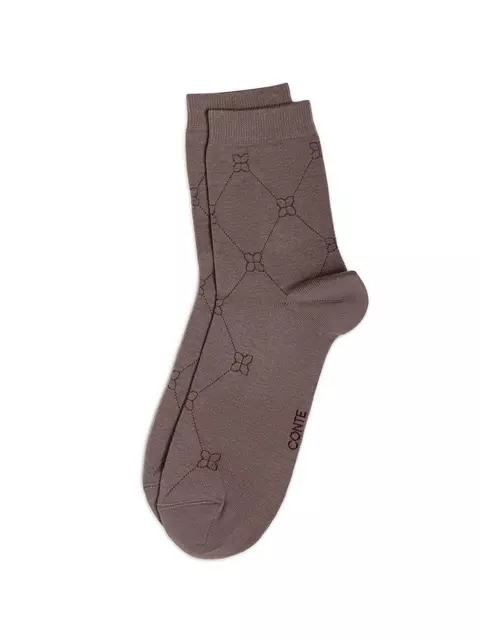 Носки женские с рисунком conte classic 686 кофейный, 7С-22СП, 36-38 (23-25), CONTE ELEGANT,  - 3