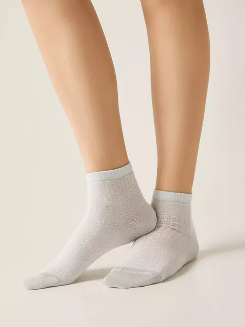 Короткие женские носки conte active 704 светло-серый, , 36-38 (23-25), CONTE ELEGANT, - 1