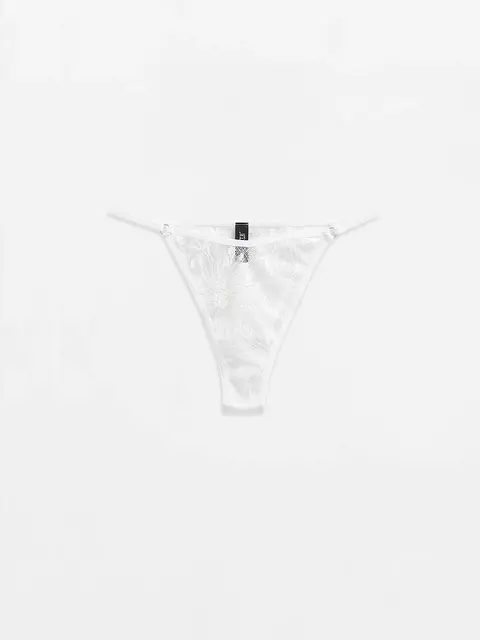 Трусы танга с v-образной талией conte mystery garden lta 3118 off white, 24С-3159ТСП, 106/XL, CONTE ELEGANT,  - 5