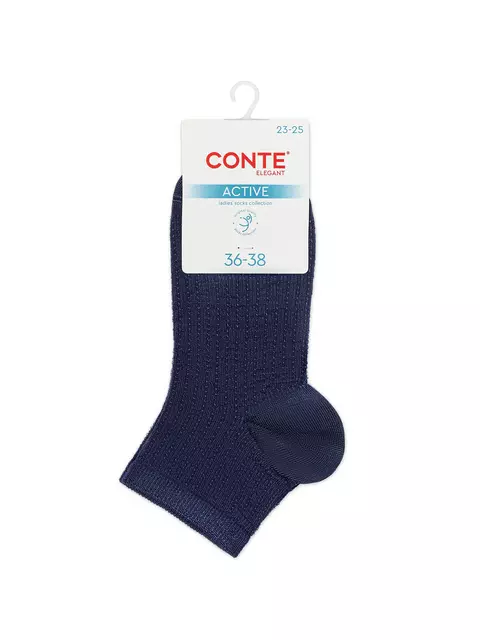 Короткие вискозные носки conte active 704 темно-синий, 24С-75СП, 36-38 (23-25), CONTE ELEGANT,  - 4