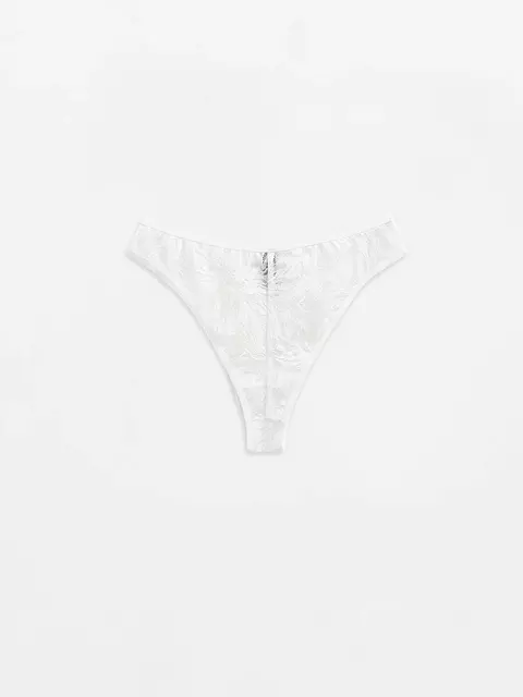 Трусы бразилиана с фигурным вырезом conte mystery garden lbr 3116 off white, 24С-3157ТСП, 98/M, CONTE ELEGANT,  - 2