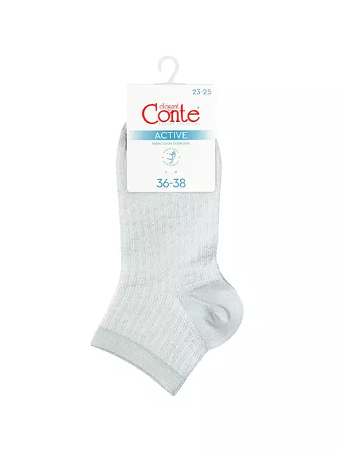 Короткие женские носки conte active 704 светло-серый, 24С-75СП, 36-38 (23-25), CONTE ELEGANT,  - 4