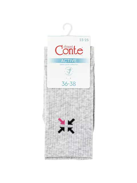 Удлинённые носки conte active 706 светло-серый, 20С-20СП, 36-39 (23-25), CONTE ELEGANT,  - 4
