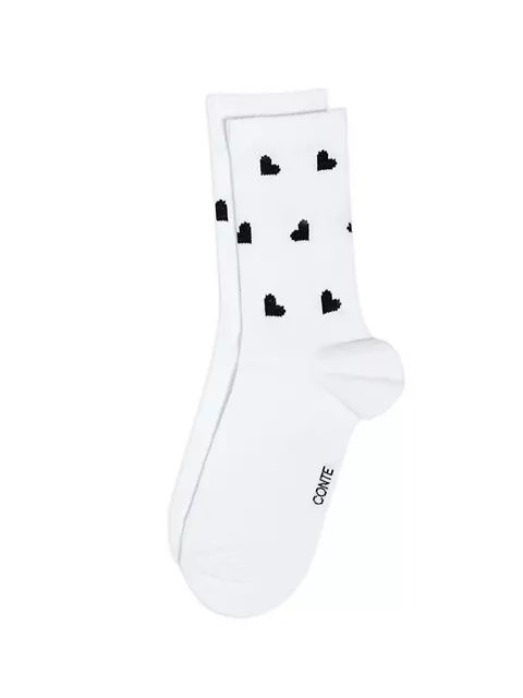 Носки женские с рисунком «сердечки» active 708 белый, 20С-20СП, 36-38 (23-25), CONTE ELEGANT,  - 2