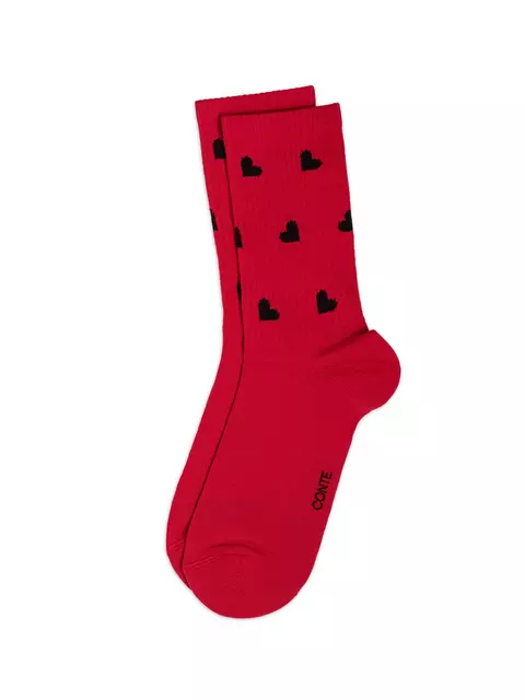 Носки женские (удлинённые) conte active 708 красный, 20С-20СП, 36-38 (23-25), CONTE ELEGANT,  - 2