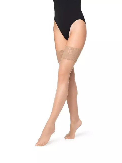 Чулки с кружевной резинкой filodoro afrodite 30 playa, , 2 (8.5-9), FILODORO, - 1