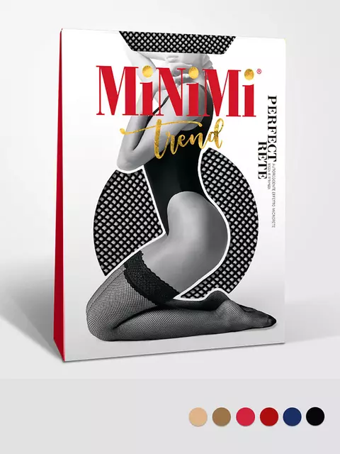 Чулки с матовой сеточкой minimi rete caramello, autoreg. RETE Чулки, S/M, MINIMI,  - 2