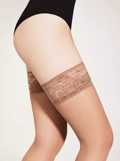 Чулки полупрозрачные esli flirt 20 visone, 8С-90СПЕ, 27-29 (3/4), ESLI,  - 3