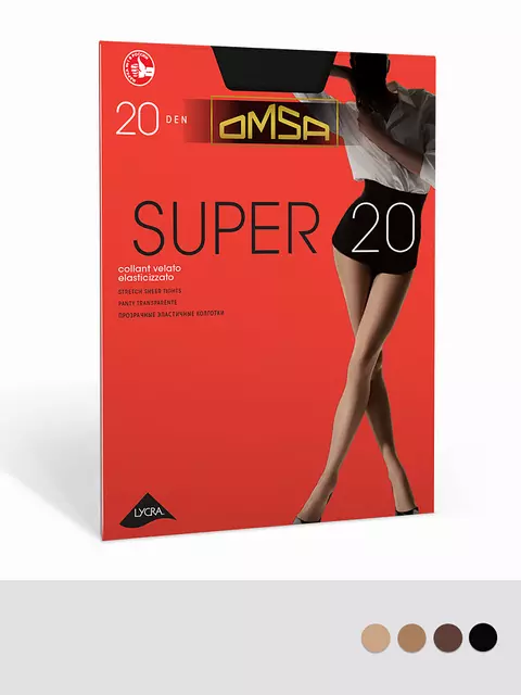 Прозрачные колготки omsa super 20 caramello, SUPER 20, 5, OMSA,  - 2