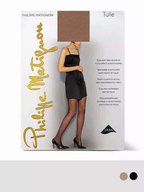 Колготки женские philippe matignon tulle 30 nero, , 2, PHILIPPE MATIGNON, - 1