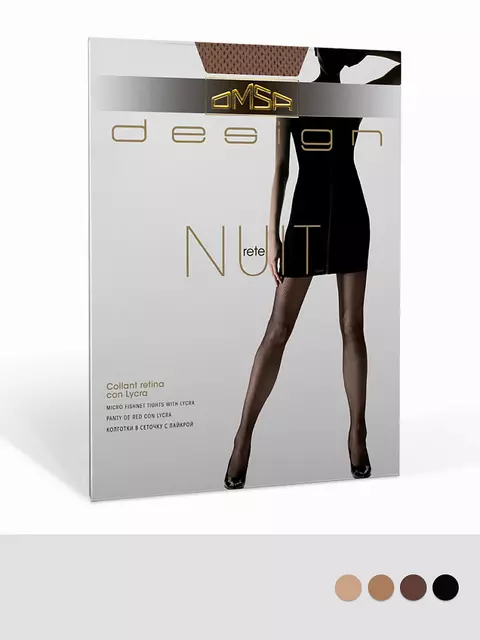 Колготки сетчатые omsa nuit caramello, NUIT (сетка), 1/2(S/M), OMSA,  - 2
