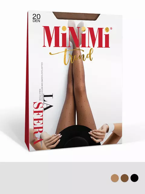 Колготки фантазийные minimi la sfera 20 nero, , 3, MINIMI, - 1
