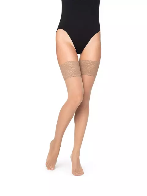Чулки с кружевной резинкой filodoro afrodite 30 aut. playa, AFRODITE 30 Aut. (чулки), 3 (9.5), FILODORO,  - 3
