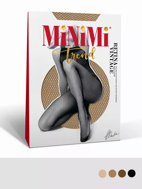 Колготки в мелкую сетку minimi retina caramello, RETINA, 4 (L/XL), MINIMI,  - 2