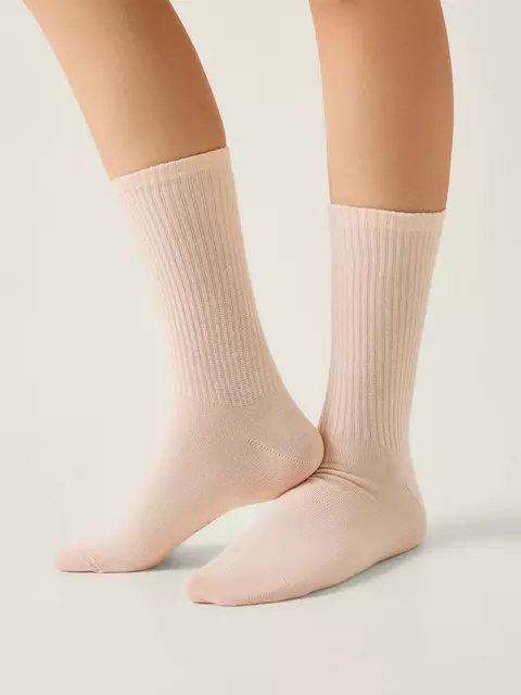 Удлиненные женские носки active 000 персиковый, , 36-38 (23-25), CONTE ELEGANT, - 1