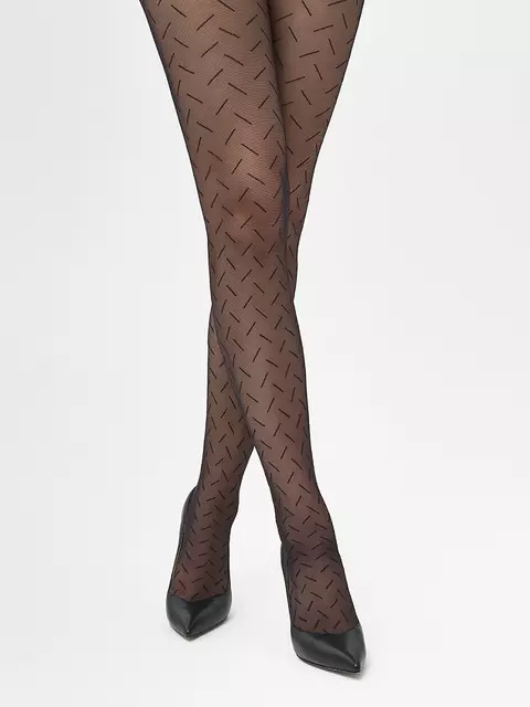 Колготки c рисунком minimi slash 20 avorio, SLASH 20 (диагональная полоска), 2, MINIMI,  - 8