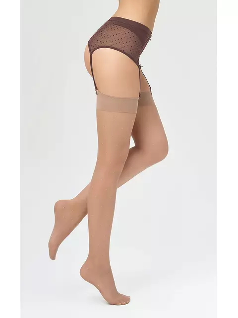 Женские чулки под пояс minimi dea pois 20 daino, , 3 (M/L), MINIMI, - 1