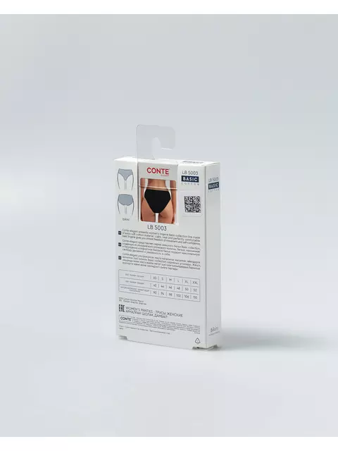 Трусы женские «бикини» conte lb 5003 black lurex, 24С-3189ТСП, 94/S, CONTE ELEGANT,  - 5