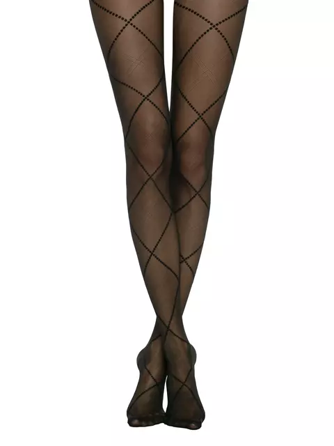 Колготки с имитацией шнуровки conte galerie nero, 20С-89СП, 3, CONTE ELEGANT,  - 5